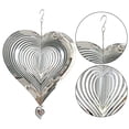 thumbnail image 2 of Viento en Forma Corazón Que Cuelga Metal Al Aire Libre para Jardín (plata 25 * 36 Cm), 2 of 6
