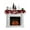 Red, variant on Red Truck Christmas Mantel Scarf Fireplace Decorations for Living Room, Xmas Tree Snowflake Gifts Winter Wooden Fireplace Mantel Scarf Cover Runner for Halloween/Thanksgiving/Christmas Decor 60"x17"