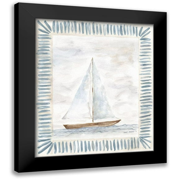 Shamp, Cindy 12x14 Black Modern Framed Museum Art Print Titled - Sailboat