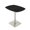 Black Cypress w/Silver Base, variant on 34"x45" Small Arc Boat Bistro Height Table Square Metal Base Bar Table