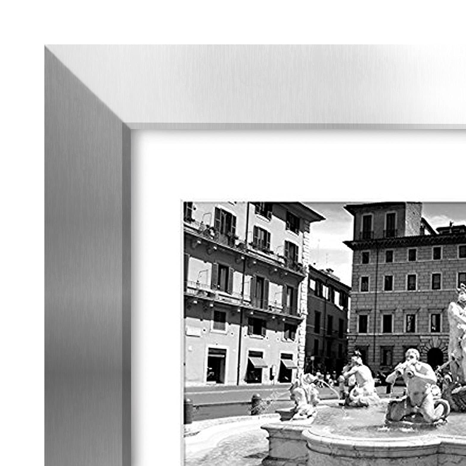 Americanflat 4x6 Collage Picture Frame with Shatter-Resistant Glass protect pictures front protects - Silver
