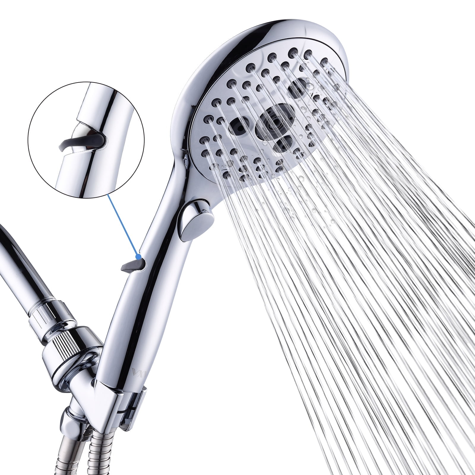 VXV Handheld Shower Head with 6 Spray Settings and Hose