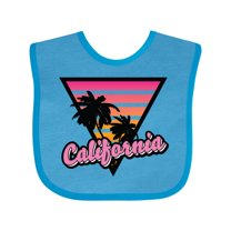 Inktastic California with Triangle and Palm Trees Boys or Girls Baby Bib