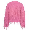 thumbnail image 5 of Guieoi Womens Sweaters 2025 Womens Sweaters Clearance Loose Tassel Winter Trendy Casual Solid Round Neck Pullover Sweater Top Pink Black*Friday/Cyber*Monday Clearance, 5 of 5