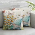 thumbnail image 3 of Qinduosi Light Blue Spring Summer Throw Pillow Covers Set of Daisy Floral Decorative Cushion Case for Sofa Couch Patio, 3 of 5