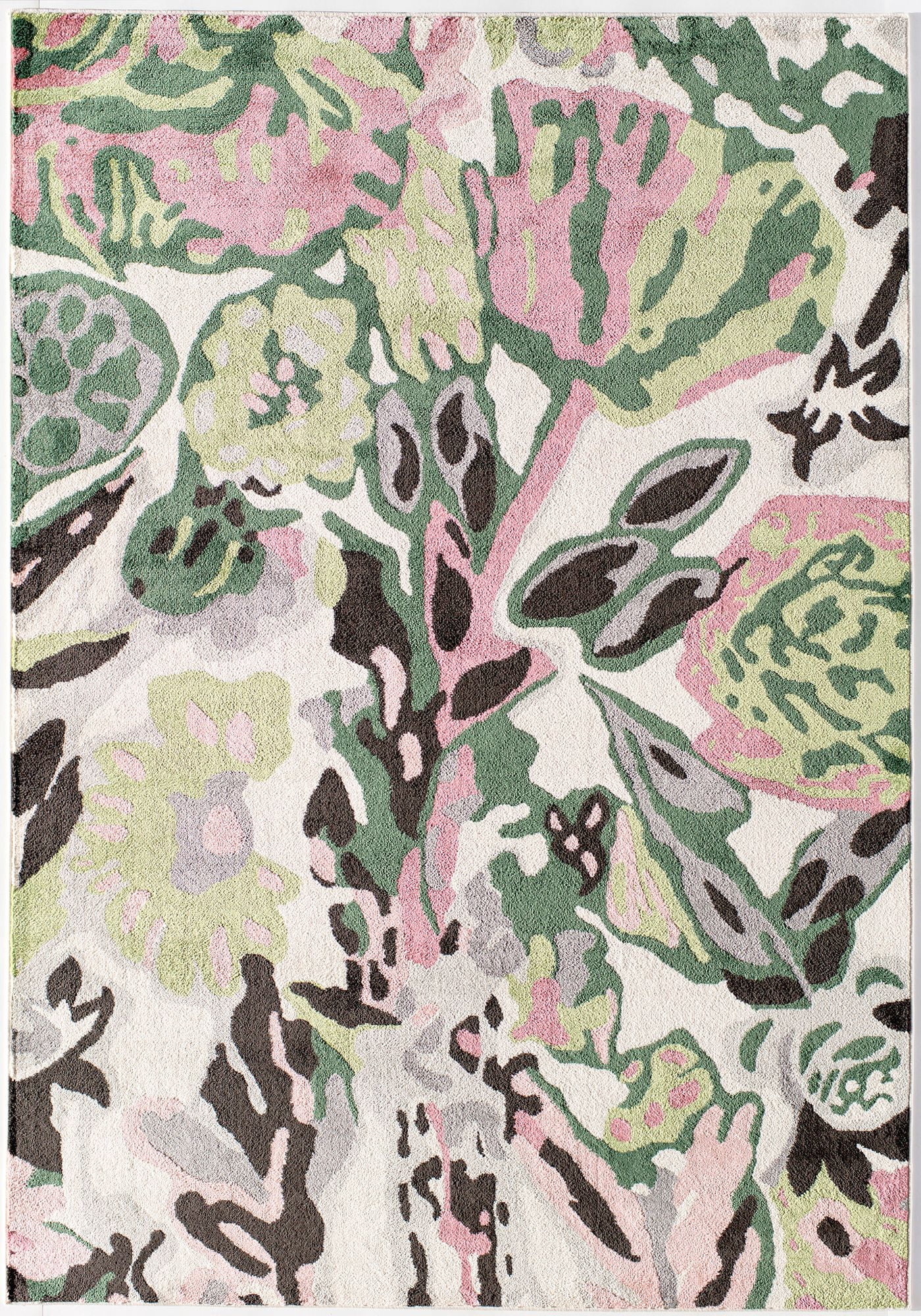 Rugs America Hanna VA15B May Flowers Floral Transitional White Area Rug, 8'x10'
