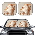 thumbnail image 2 of Saiise Relaxing Cat With Tea for Foldable Car Sun Shades (2-Pack) Offer Sun Protection with an Easy-fold Design for Convenient Windshield Shading-Small, 2 of 6