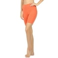 thumbnail image 4 of 2 Packs of Womens & Plus Soft Cotton Stretch Knee Length Leggings Fitness Sport Biker Shorts, 4 of 5