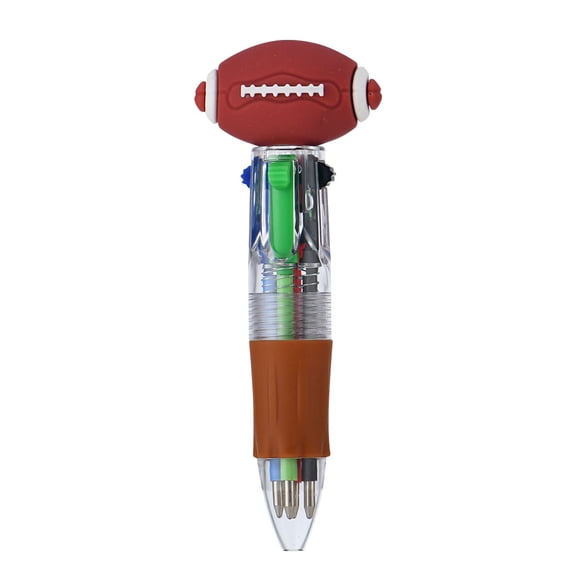 Multicolor Retractable Ballpoint Pens, Sports Ball Themed 4-in-1 Ballpoint Pens, Novelty Multi-Color Click Pens, Fun Sports Themed Writing Pens, Multicolor Pens for Home Office Writing