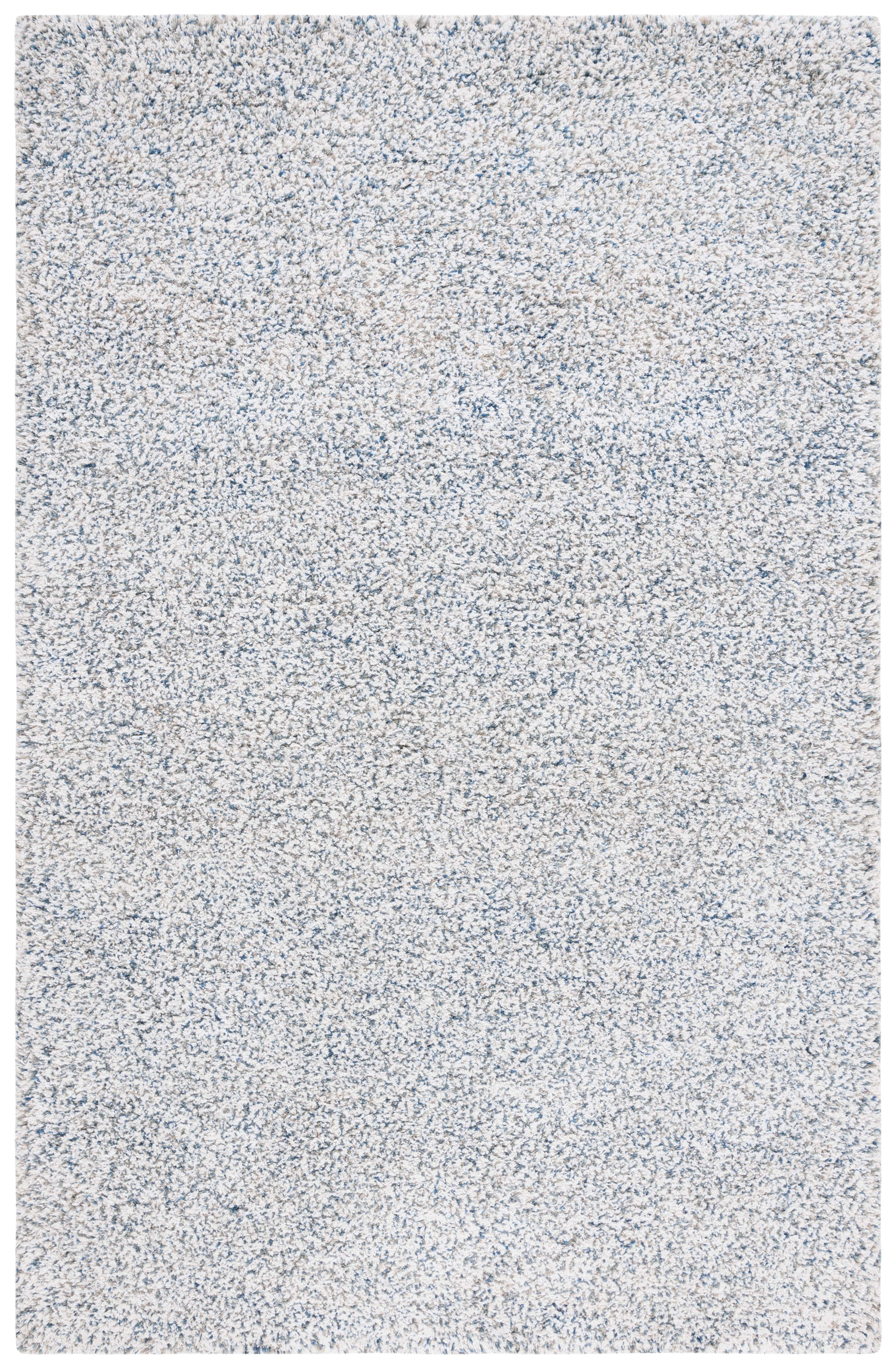 SAFAVIEH Berber Deena Distressed Area Rug, Ivory/Blue, 6' x 9'