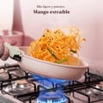 thumbnail image 4 of Juego de Ollas y Sartenes Antiadherentes, bateria de cocina 19 Ollas, Sarten Batería de Cocina, Juego de Sartenes con Mango Desmontable, Sartén para Freír Apto para Cocina de Inducción y Horno(Rosa), 4 of 8