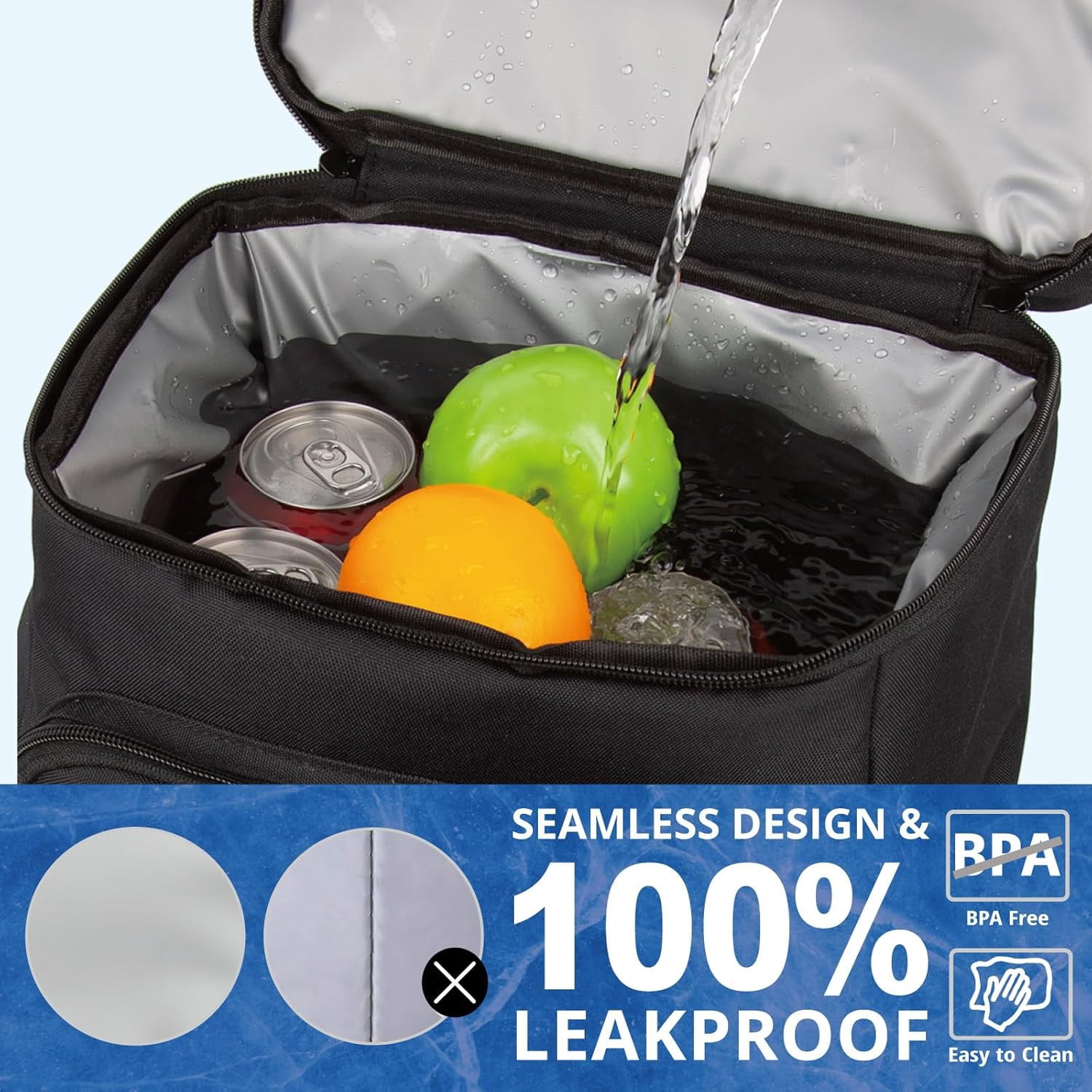 Backpack Cooler for Men, 25L Large Insulated Backpack Leak-Proof, Heavy Duty Lunch Backpack, Waterproof Ice Chest Bag Women Adults Work Daytrip Camping Picnic Bag