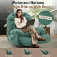 thumbnail image 3 of Korser Power Swivel Rocker Recliner Chair with USB Ports Chenille for Living Room,Green, 3 of 8