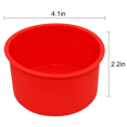 thumbnail image 3 of Moule à Gâteau Mini en Silicone 4 Pouces Rond Antiadhésif Moule à Pâtisserie Réutilisable Rouge, Ensemble de 12, 3 of 5