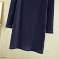 thumbnail image 4 of cfhntfmh Robes Décontractées pour Femmes en Molleton Confortable à Manches Longues Longueur Genou Robe d'Automne Douce à Col Montant Robe Chandail de Détente, 4 of 6