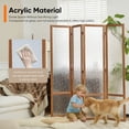 thumbnail image 3 of Jostyle 4 Panel Acrylic Room Divider Privacy Screen Translucent Folding Partition with Paulownia Wood Frame Natural, Shatterproof & Space-Saving for Living Room, Bedroom, Office, 3 of 11