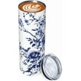 thumbnail image 3 of Chinoiserie Blue and White Floral Insulated Stainless Steel Slim Tumbler Travel Mug 20 Ounce,Pefect Chinoiserie Gift for Tea Coffee Lover,Travel Thermal Water Tumbler for Office,Birthday Gift for Mom, 3 of 6