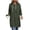 A503-Army Green, variant on Women's Hooded Drawstring Long Sleeve with Pocket Sweatshirt Dress Loose Fit Side Slit Soft Casual Hoodie Tunic
