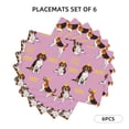 thumbnail image 2 of Placemats Set Of 4 / 6, Beagle Dog Happy Birthday Placemats For Dining Table Indoor/Outdoors Heat Resistant Washable Placemats 18" X 12", 2 of 8