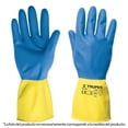 thumbnail image 1 of Guantes de Latex Truper Medianos Reforzados Azul con amarillo Talla M Espesor 0.65 mm, 1 of 2