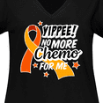 thumbnail image 4 of Inktastic Leukemia Awareness Yippee no More Chemo for Me Women's Plus Size V-Neck T-Shirt, 4 of 5