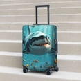 thumbnail image 6 of Rateoe Realistic Ocean Shark Printed Luggage Cover, Suitcase Protector Fits 18-32 Inch Luggage-Medium, 6 of 7