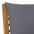 thumbnail image 6 of vidaXL 3 Piece Patio Lounge Set with Dark Gray Cushion Solid Acacia Wood, 6 of 12