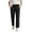 Black, variant on ZLBDYG Linen Pants Girls High Waist Carrot Straight Leg Summer Bottoms Teen Kids Drawstring Ankle Length Tapered Trousers Slacks