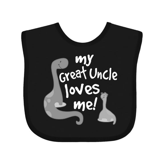 Inktastic My Great Uncle Loves Me Dinosaur Boys Baby Bib