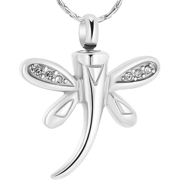 Dragonfly Cremation Jewelry Memorial Urn Necklace for Ashes Women Men Ashes Pendant Stainless Steel Keepsake Gifts