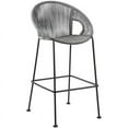 thumbnail image 2 of Acapulco 26" Indoor Outdoor Steel Bar Stool with Gray Rope, 2 of 12