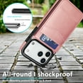 thumbnail image 6 of Dteck Wallet Phone Case for iPhone 17 Pro Case with Card Holder, Flip Cell Phone Wallet PU Leather Wallet Case for iPhone 17 Pro for Men Women, Rosegold, 6 of 7
