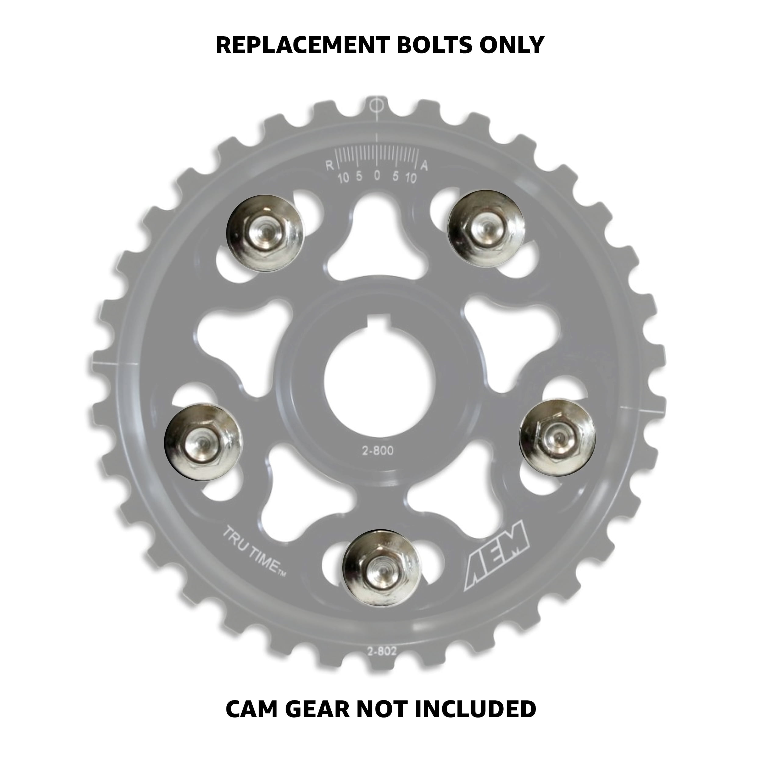 AEM 23-2037 Tru-Time Adjustable Cam Gear Bolts, 5
