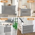 thumbnail image 7 of Reinforced Retractable Baby Gate or Mesh Dog Gate,Easy to Use for Stairs, Doorways, Hallways, Indoor, Outdoor, Wide Pet Gate 33.5" Tall, Extends to 45" Wide, Black, 7 of 7