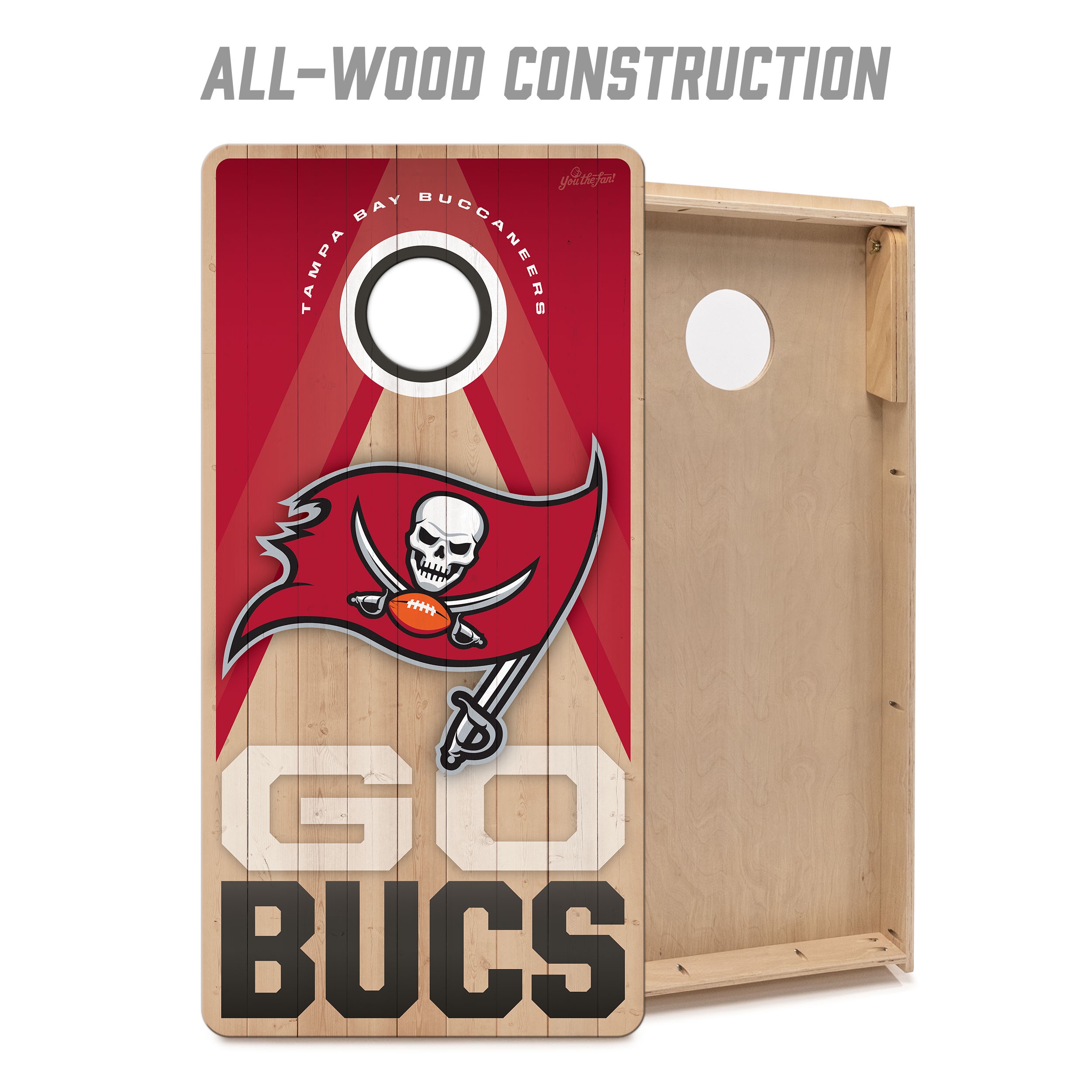 YouTheFan NFL Tampa Bay Buccaneers 2x4 Slogan Series Cornhole