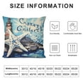 thumbnail image 6 of CMMY  Sea Throw Pillow Covers Only Ocean Theme Seahorse-Octopus-Starfish-Crab Pattern Beach House Decorative Cushion Cover Coastal Pillowcases 2pcs (Ocean Theme) 12x12in, 6 of 6