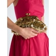 thumbnail image 2 of Free Assembly Women's Mixed Sequin Clutch Handbag, Gold, 2 of 5