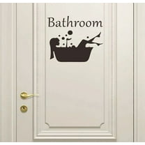 1pc Stylish Girl Shower Wall Sticker - Waterproof and Easy-to-Remove Adhesive - Add Elegance to Your Bathroom - 6 x 7 inches