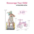 thumbnail image 4 of Baby Balance Bike for 1-2 Year Old Boys Girls, 4 Wheels Balance Bike with Lights & Sounds, Best Birthday Gift for Toddler, Toys for Baby Walker(Pink), 4 of 8