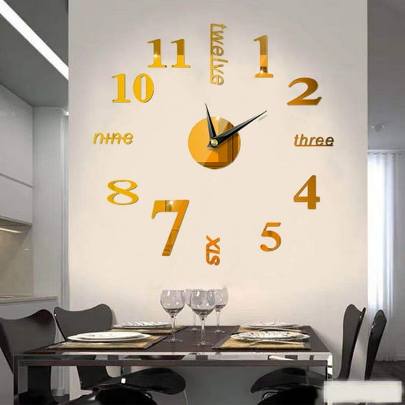 Vaidha Wall Clock Design Mirror Wall Decorative Sticker Watches ,large Wall Clocks For Living Room Decor DIY Wall Clock Wall Clock