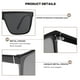 thumbnail image 5 of Gafas de sol mosanana polarizadas cuadradas para mujer y hombre, color negro, 5 of 7