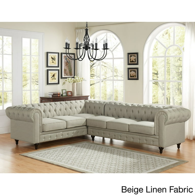 2-Seater Sofa Couch With Channel Tufted On Back And Seat Cushions, Two —  Brother's Outlet