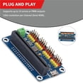 thumbnail image 3 of Placa De Servoaccionamiento I2C De 16 Canales, Interfaz De Engranaje De Dirección Estándar, Módulo De Placa De Controlador De Servomotor Pwm Para Sg90 Mg90S Mg996R Scienceny TO003544-00, 3 of 7
