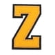 thumbnail image 1 of Parches de letras de chenille de 4", parches de iniciales de chenille amarillos A-Z (letra Z), 1 of 6