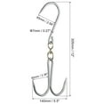 thumbnail image 2 of Uxcell 12'' Double Meat Hooks, 0.27'' Thickness Galvanized Integrated Swivel Meat Hook, 2Pack, 2 of 6