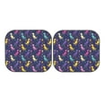 thumbnail image 7 of Xecao Colorful Dinosaur for Foldable Car Sun Shades (2-Pack) offer sun protection with an easy-fold design for convenient windshield shading., 7 of 7