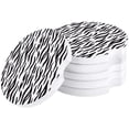 thumbnail image 1 of RYLABLUE Skin Texture Zebra Set of 2 Car Coaster for Drinks, Absorbent Ceramic Stone Coasters Cup Mat with Cork Base for Home Kitchen Room Coffee Table Bar Decor, 1 of 5