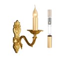thumbnail image 4 of E12 Vela Enchufe Cubiertas, 3.9 Pulgadas Alto Metal Araña Mangas Bombilla Luz Candelabro Base Soporte para Mayoría Candelabros, Dorado Tono 6uds, 4 of 5