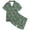 Green, variant on WOYY Toddler Girls Pajamas Strawberry Prints Short Sleeve Button Down Sleepwear, Sizes 2-13