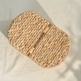thumbnail image 2 of Abbot Water Hyacinth Woven Brown Oval Kitchen and Picnic Basket, 2 of 8